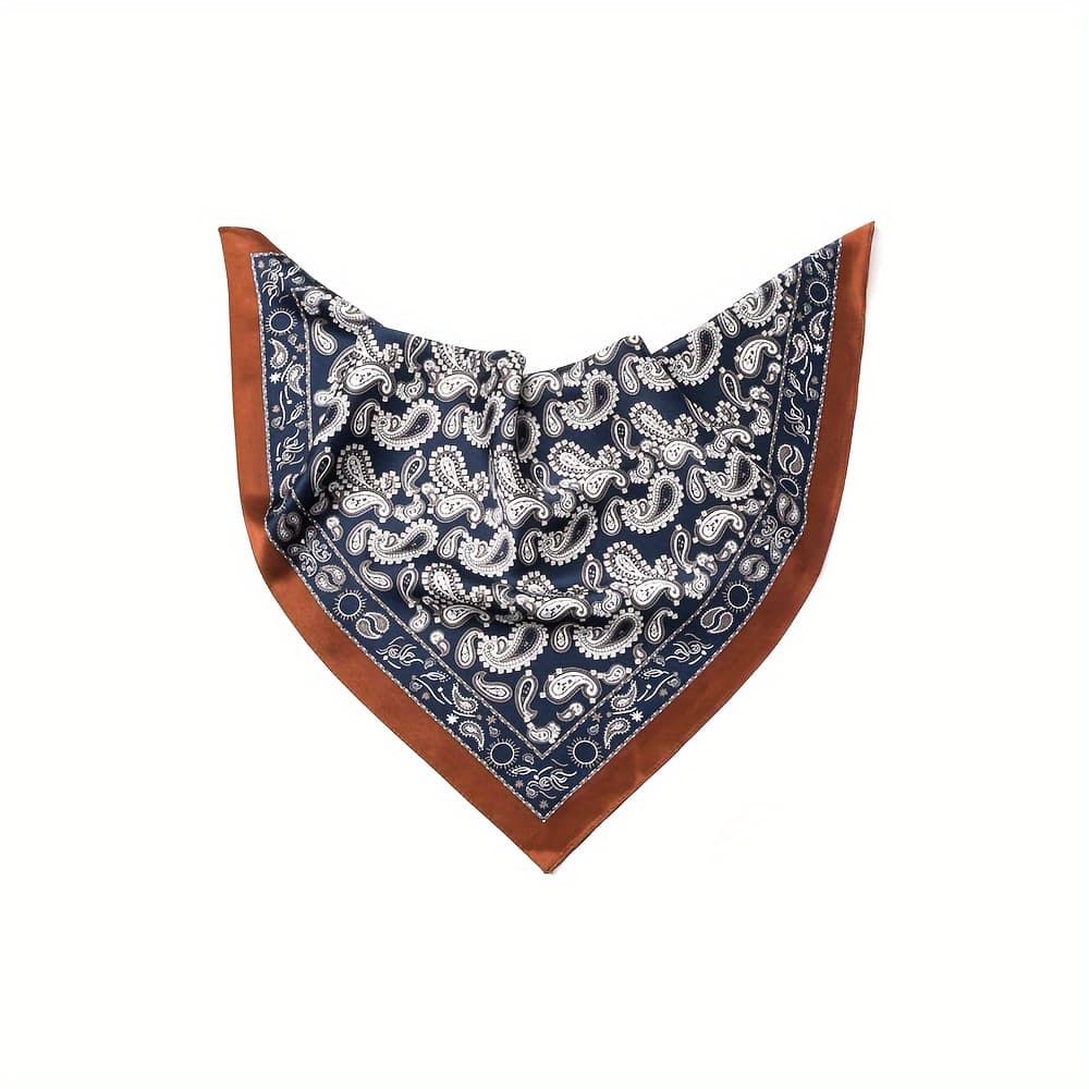 TEMU 1pc, Men's Vintage Small Square Scarf, Suit Pocket Square, Handkerchief
