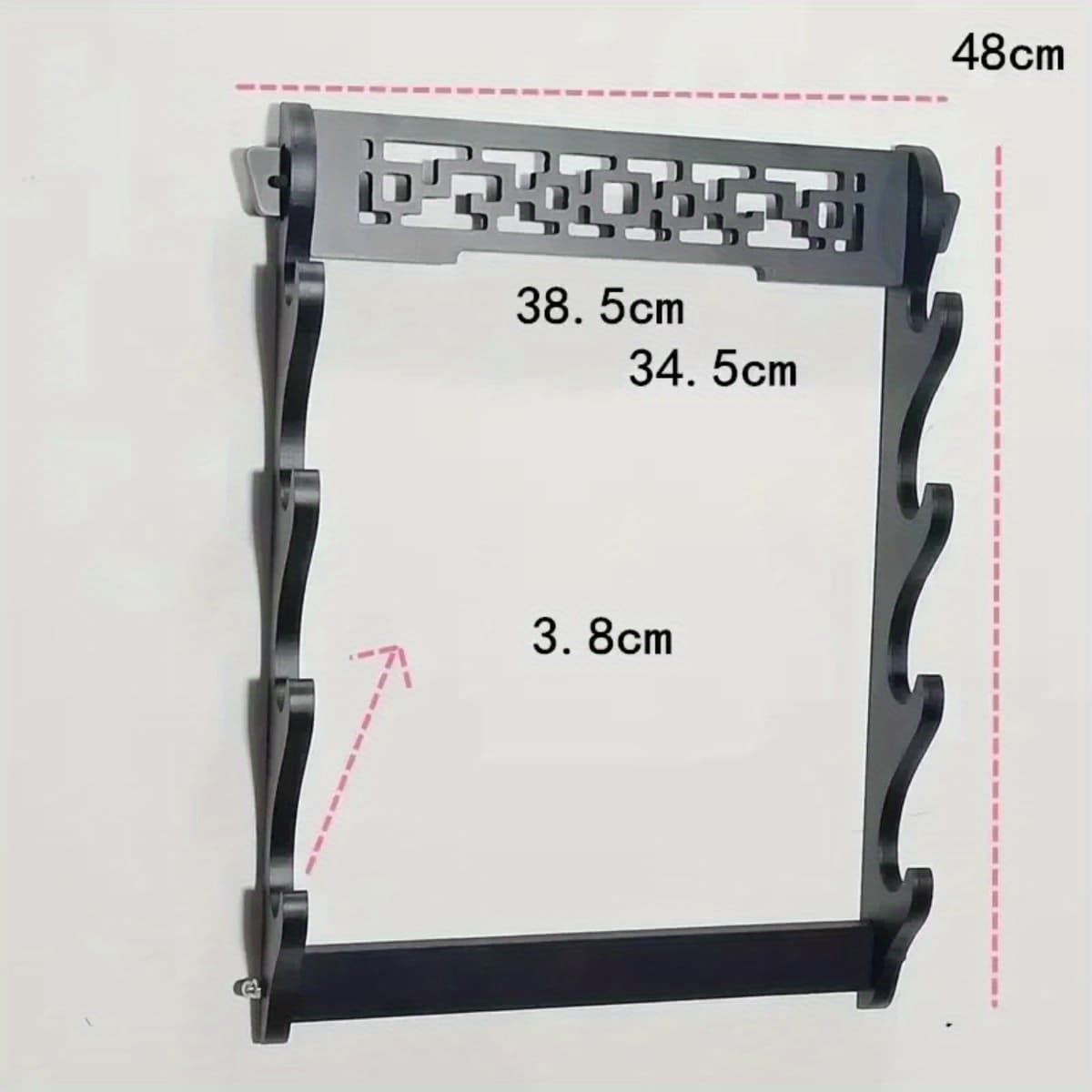 TEMU Wall Shelf Support Bamboo Stand Holder Display Real Size Japanese Rack Decoration Organizer House Accessories
