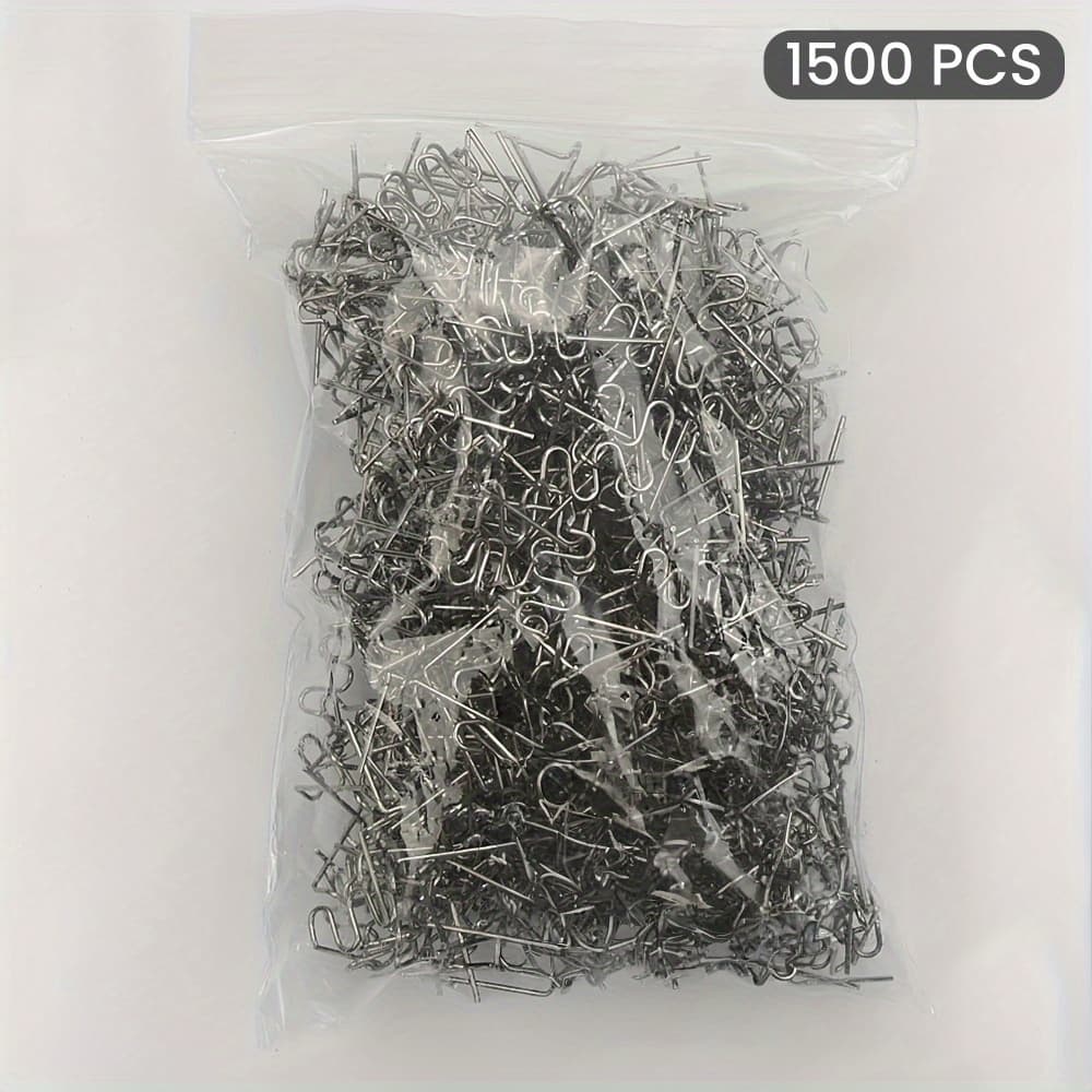 TEMU 1500pcs/pack Hot Stapler For Plastic Welder Plastic Repair Standard Pre Cut Wave Welding Bumper Repair