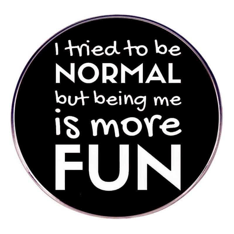 TEMU I Try To Be An Ordinary Person, But It To Be . Brooch Pin Badge Metal Alloy Badge