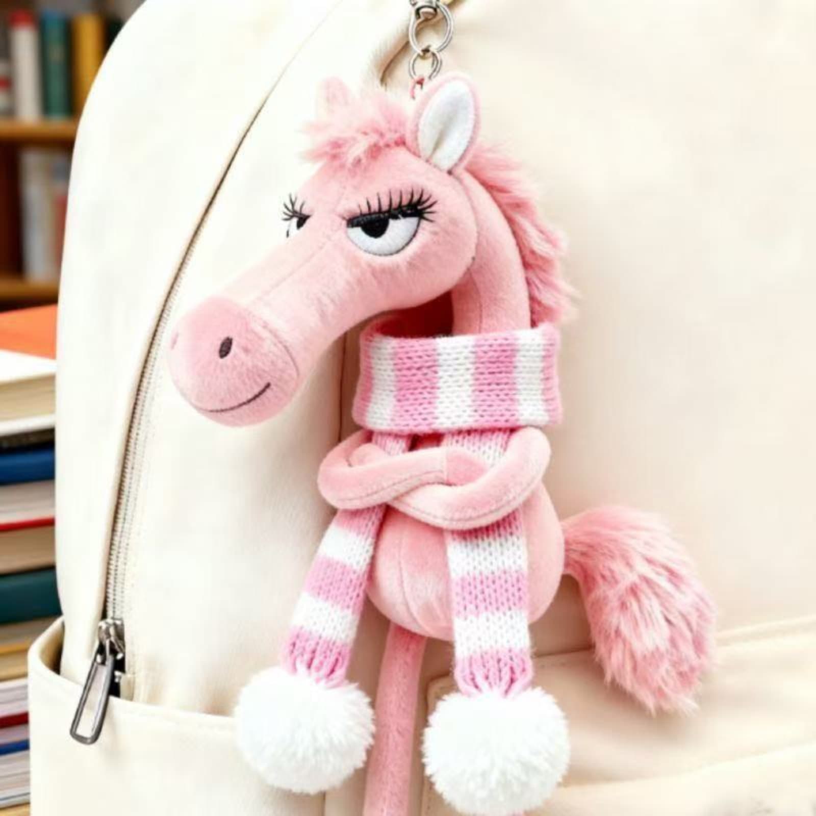 TEMU 1pc 2026 Year Of Mascot " " Pendant, Bag Charm, Plush Horse Keychain, Horse Year , New Year Gift