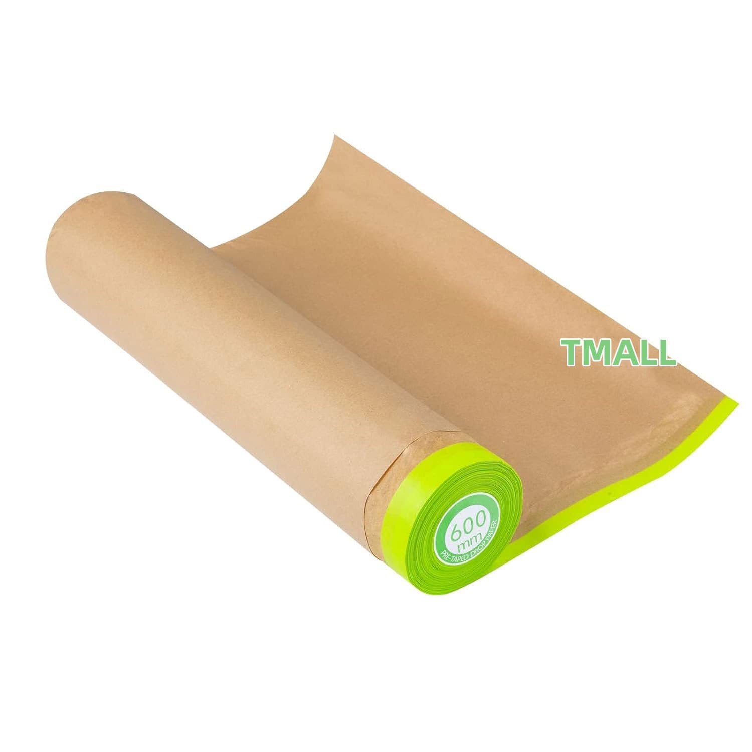TEMU Pre-taped Masking Paper For Automotive Painting - Car Body Repair Masking , Assorted Sizes For Vehicle Spray Painting Protection