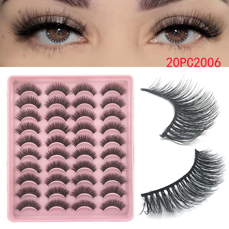 TEMU 20 Pairs Of Anime Eyelashes, Anime Eyelashes, Eyelash Christmas Gift, Beautiful Eyelashes For Women, Beautiful Eyelashes 20pc2006