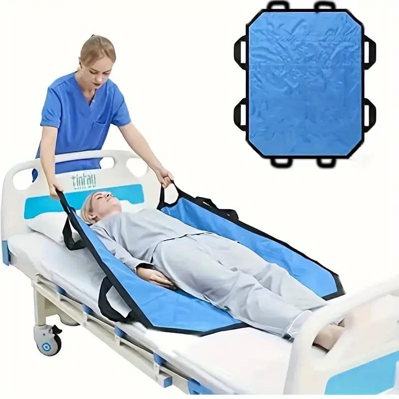 TEMU 1pc Patient Waterproof Bed Positioning Pad, Convenient For Turning, Lifting, And Sliding- Multifunctional Transfer Pad, Suitable For Elderly And Disabled Care