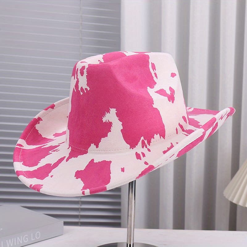TEMU New Style, Lightweight, Breathable, Comfortable Cow Cow Hat Western Style Outdoor Casual Jazz Hat