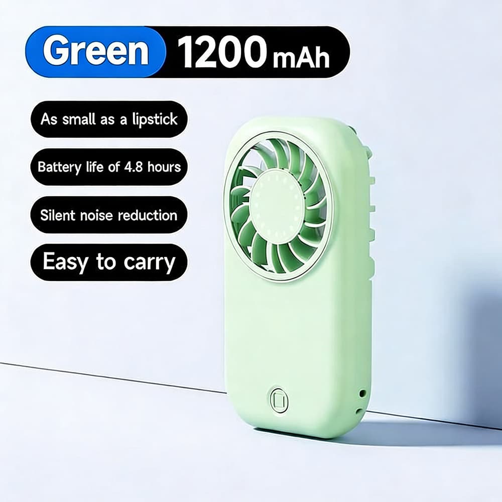 TEMU 1200mah Handheld Mini Fan Powerful Small Personal Portable Speed Adjustable Usb Rechargeable Eyelash Fan For Kids Girls Boys Woman For Man Home Office Outdoor Travel, For Outdoor Trips