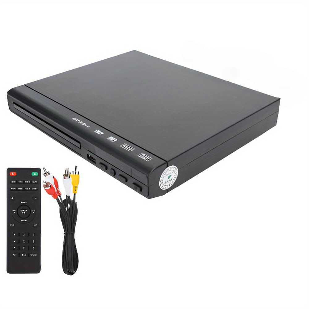 TEMU Region-free 1080p Dvd Player For Smart Tvs, With Usb, Rca Cable, And Remote Control Included