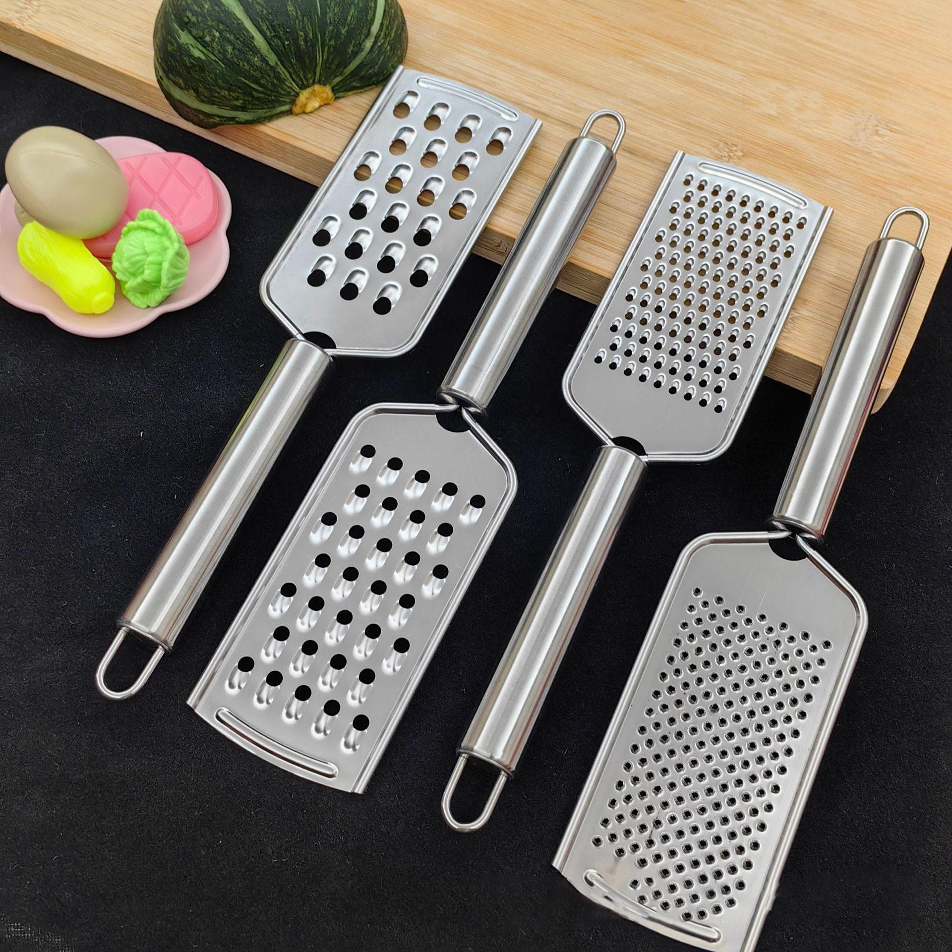 TEMU 4pcs Stainless Steel Kitchen Tools | Multi-functional Peeler, Grater, And Can Opener For Fruits, Vegetables, And Potatoes