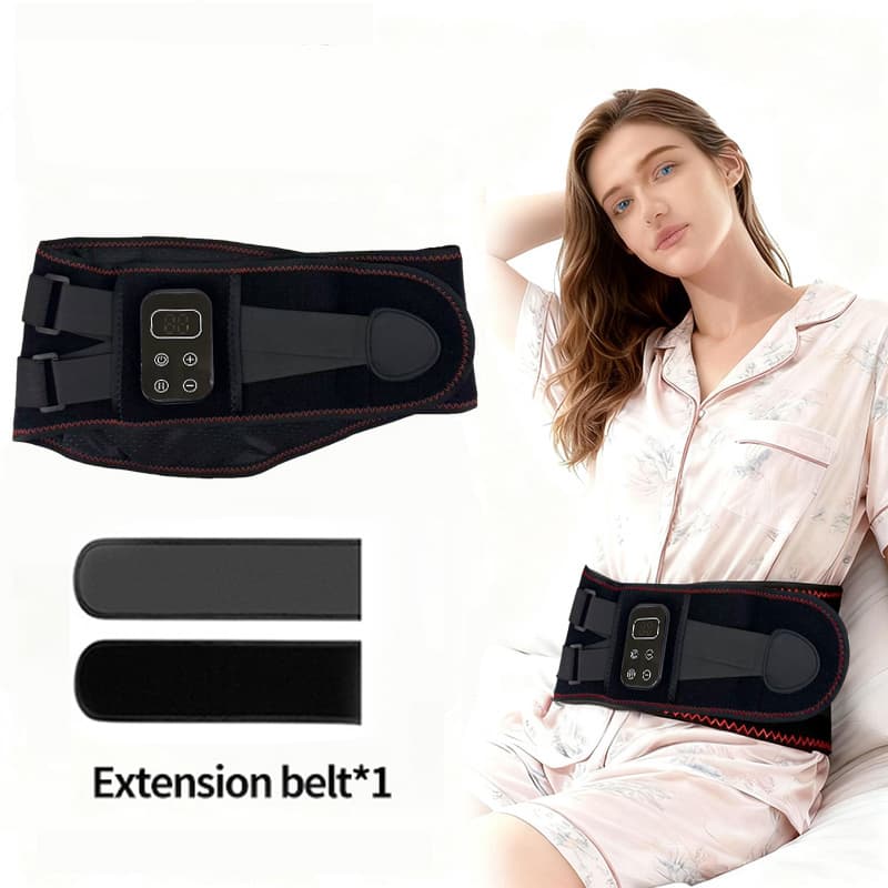 TEMU Cordless Electric Heating Pad & Massager For Lower Back - Portable Waist Wrap Belt With 3 Settings, 3 Vibration , Plug-free Operation, Lumbar Support - Gift For (menstrual Cramp, )