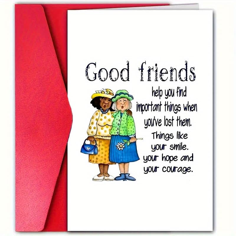 TEMU 4pcs Friend Greeting Cards & Envelopes - Izable Name/message, Inspirational Quotes Suitable For Birthdays, Christmas, Thank You Notes, Special Occasions - Thoughtful Cards ( Pack)
