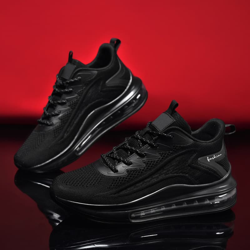 TEMU Men's Sneakers, Fashionable Lace Up, Lightweight Anti Slip And Shock-absorbing Air Cushion, Comfortable And Breathable Men's Shoes, Shoes, Running Shoes For Men, Work Boots For Men,