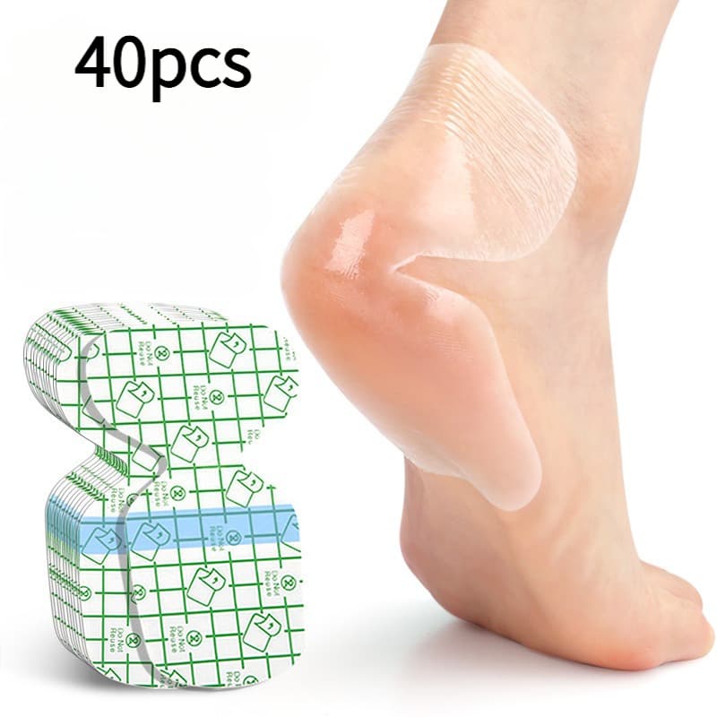 TEMU 40pcs Invisible Anti-moisture Heel Breathable Cushion Pad Moisturizing Dry Crack Heel Protector Skin-friendly Soft Sensitive Beige Foot