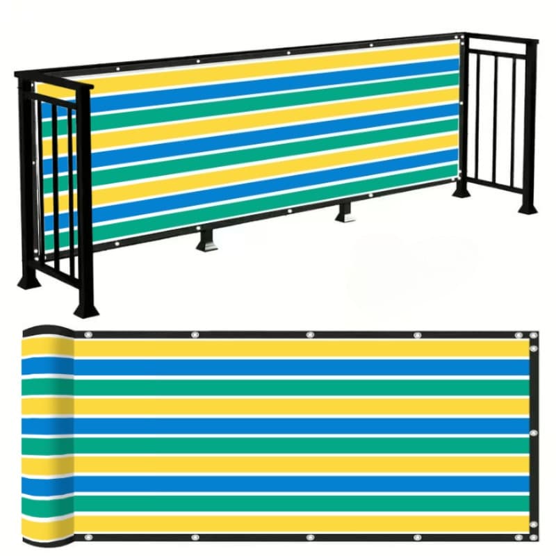TEMU Heavy-duty Home Decor Balcony Privacy Screen, 90% High Light Blockage Rate + Uv Protection, Suitable For Apartment Railings/ Porch/ Terrace/ Platform/ Pool, In Multiple Colors