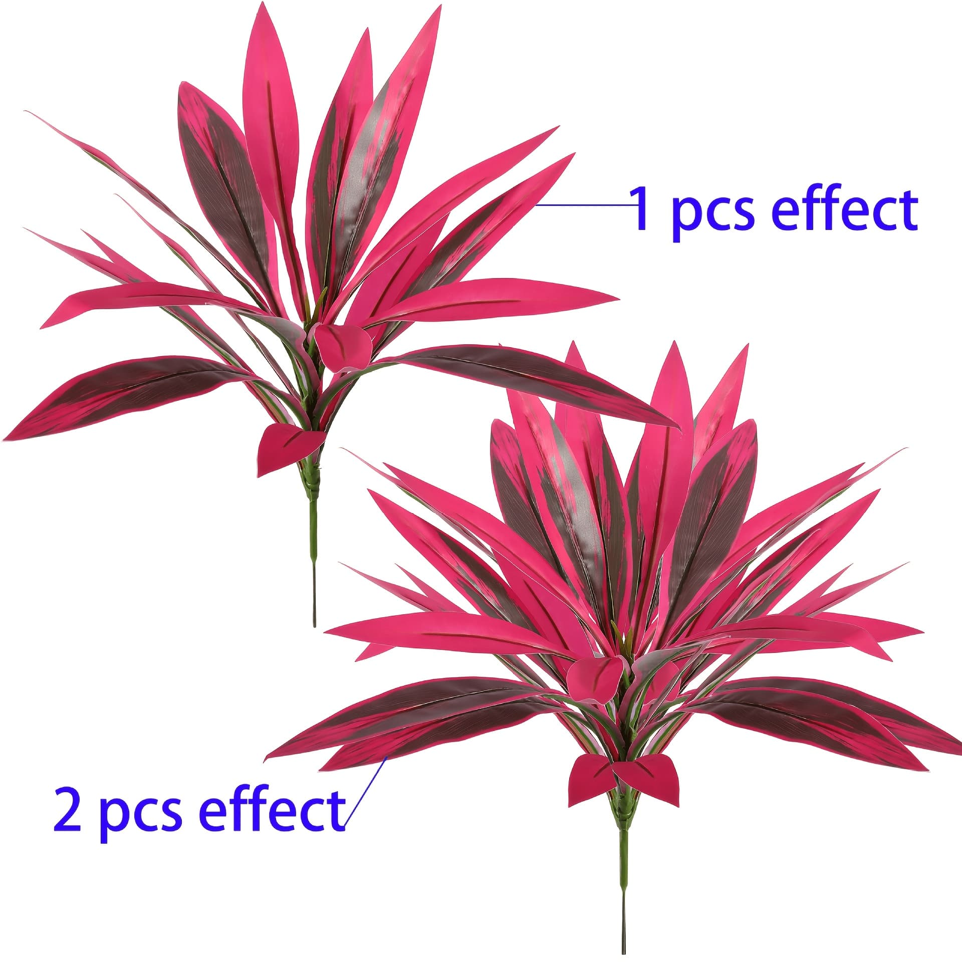 TEMU 2pcs Set- Realistic Large Outdoor Artificial Flowers, Made Of Weather-resistant Plastic, Suitable For Garden, Terrace, Wedding, Party, Porch Railing, Courtyard, And Photography Decoration