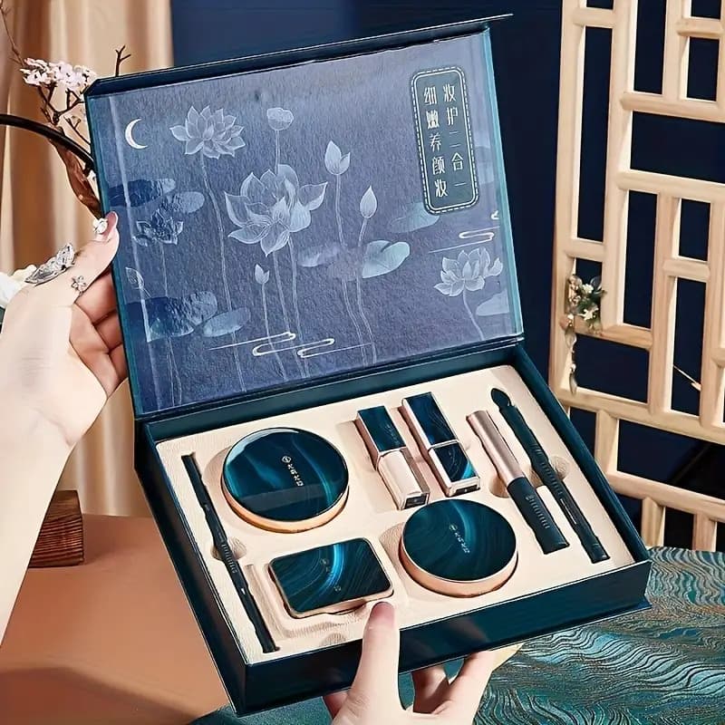 TEMU An 8pcs Premium Artificial Jade Makeup Collection, A Lightweight And Hydrating Skincare Set, Ideal For Gifting On Valentine's Day Or Halloween