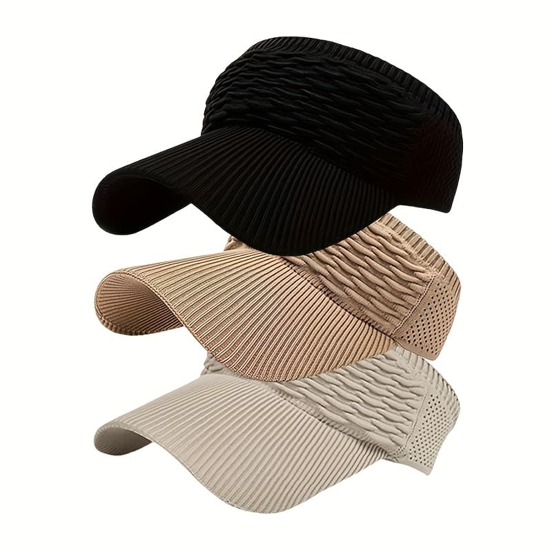 TEMU 3pcs Set Of Women's Sun Hats, Elastic Open- Hats, Sun Hats