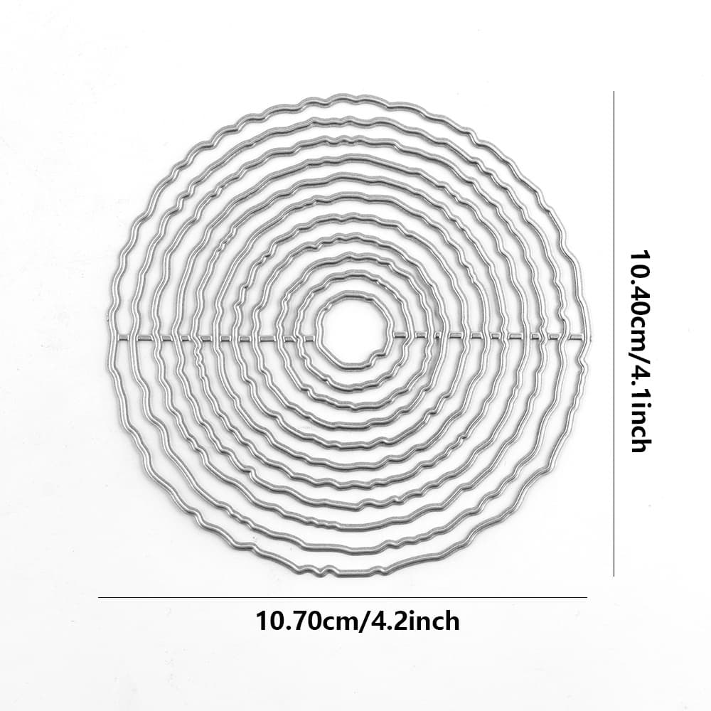 TEMU Circle Metal Cutting Dies, Paper Die Cuts For Photo , Template Mould For Card Making Scrapbooking Crafting Supplies