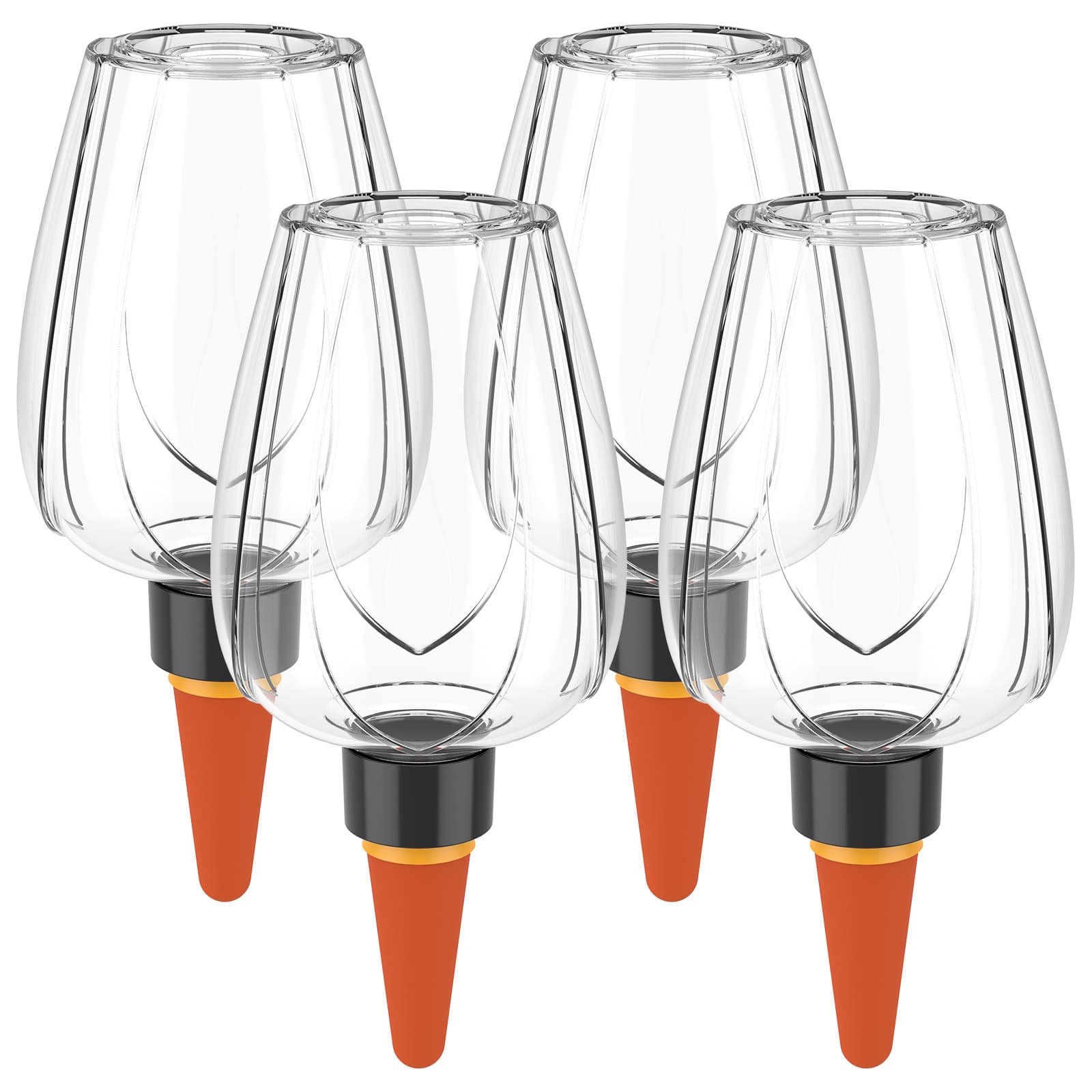 TEMU 4pcs Cofit Self Watering System Suitable For Indoor/outdoor Use, Clear Slow Release Watering Dripper Insert For Pots, Flower Beds, Gardens - Plastic Plant Watering Control For Low-