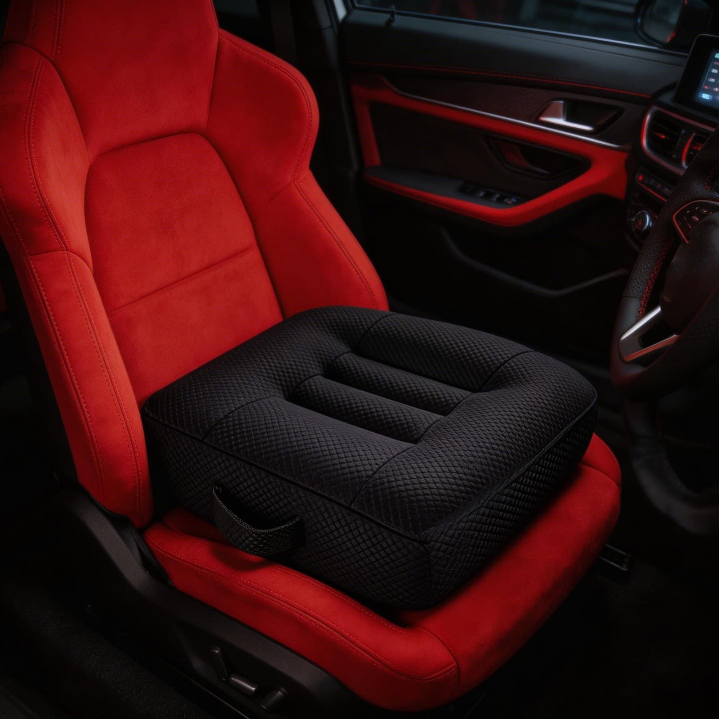 TEMU Adult Height-increasing Cushion, 16 Inches By 16 Inches, 4 Inches Thick, Suitable For Shorter Drivers, Cushion For Office Chairs, Car Safety Seat Cushion Ideal For Driving