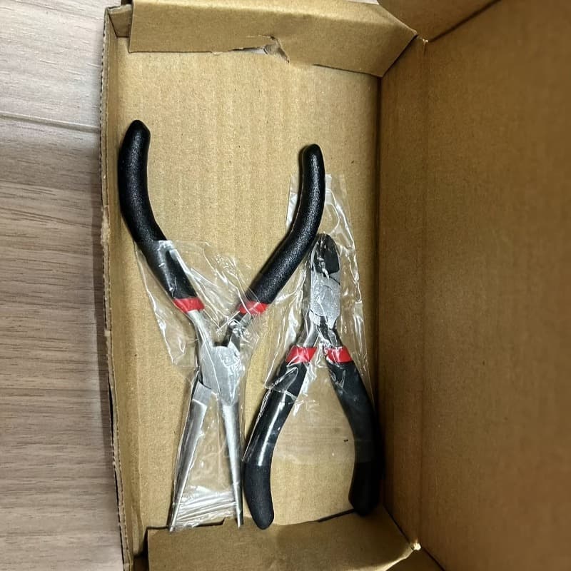 TEMU 2pcs Set Of Mouth Pliers+needle Mouth Pliers Function Small Pliers, Sturdy And Durable, Lightweight And Easy To Carry, Suitable For Making
