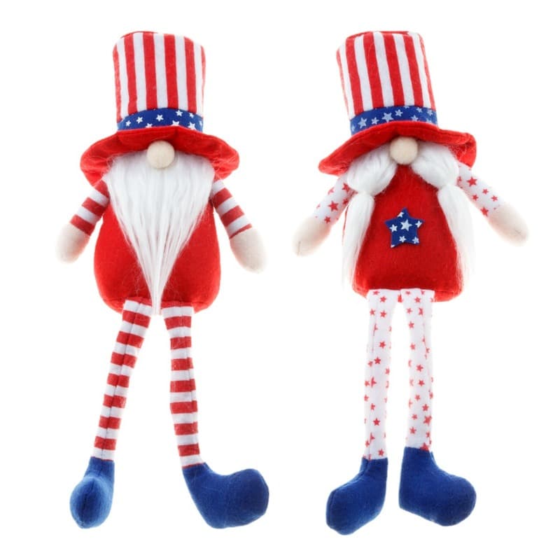 TEMU 2pcs New Day Patriotic Long Leg Faceless Gnome Ornaments, Usa National Day Decorative Statues, 250th Anniversary July 4th Additions For Courtyard Layout And Party Decoration