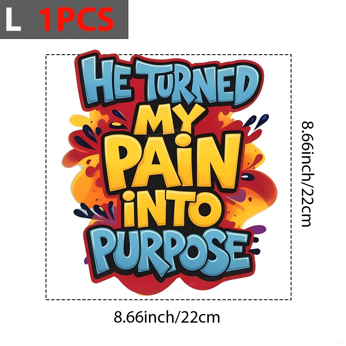 TEMU Dtf Heat Transfer Iron On Sticker Dtf Transfers Ready To Press Motivational Quote Colorful Lettering For T Shirts Hoodies Local Warehouse