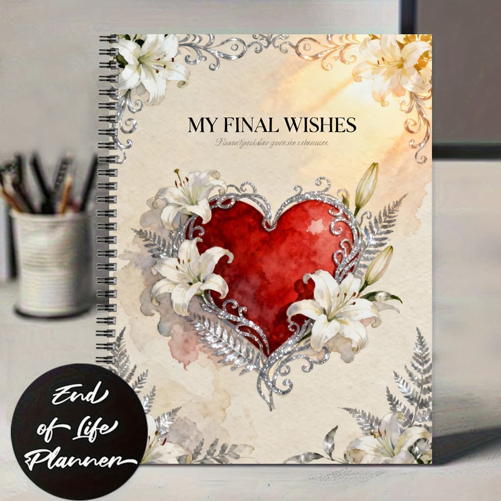 TEMU 1 Book With Warm Cover Featuring Red Heart With Silvery Ornaments, Book/ Planner, For , Daily Schedule Management, And Tracking, Time Arrangement, Task Planning, , Study