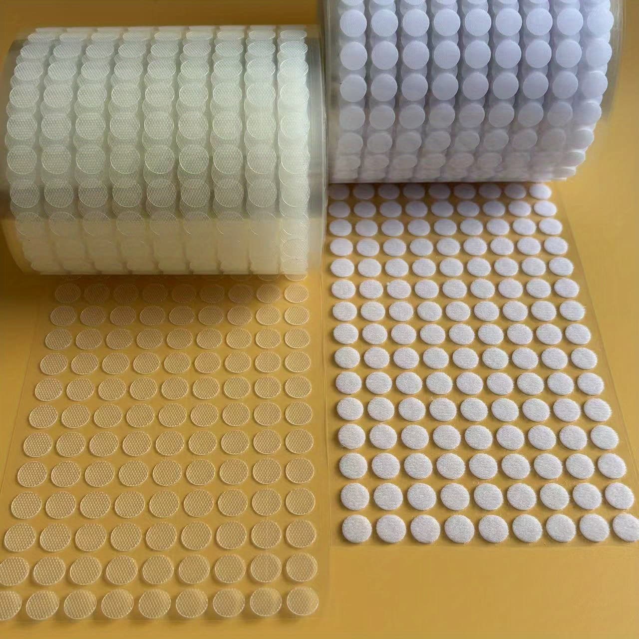 TEMU 1600pcs (800 Pairs) Transparent Dot Sticker Strong Adhesive Fastener 10mm Round Coin Tape, Used For Office, School, And Home, Diy Supplies, Party Gifts