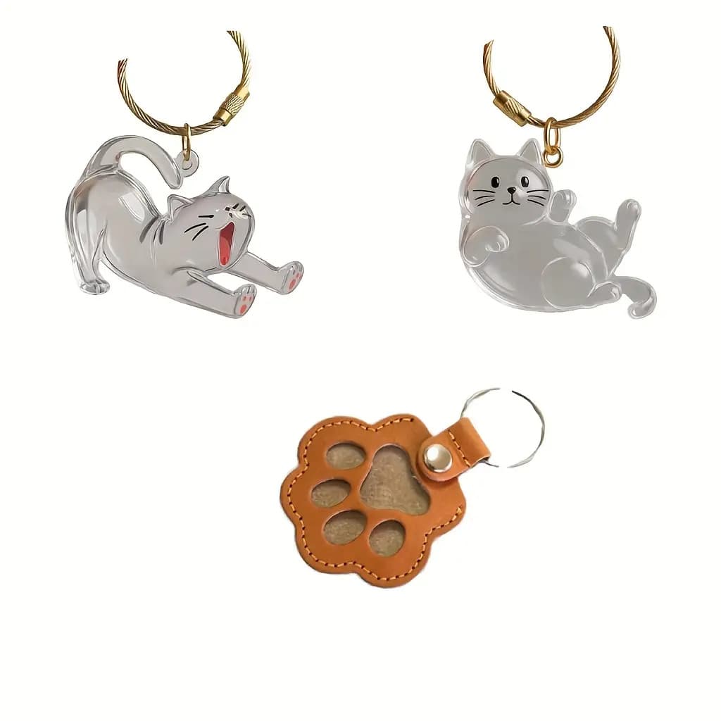 TEMU 3pcs Hair Storage Pendant Bag Phone Keychain Portable Pet Souvenir Keepsake