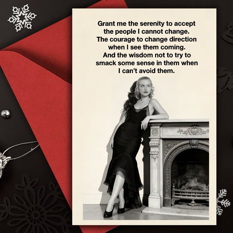 TEMU 1pc Greeting Card And Envelope, Funny Birthday Card With Envelope, 1pc Ideal For Any Occasion Invitations With Random Envelope Color Vintage- Humorous Serenity Quote Decor, Invitations
