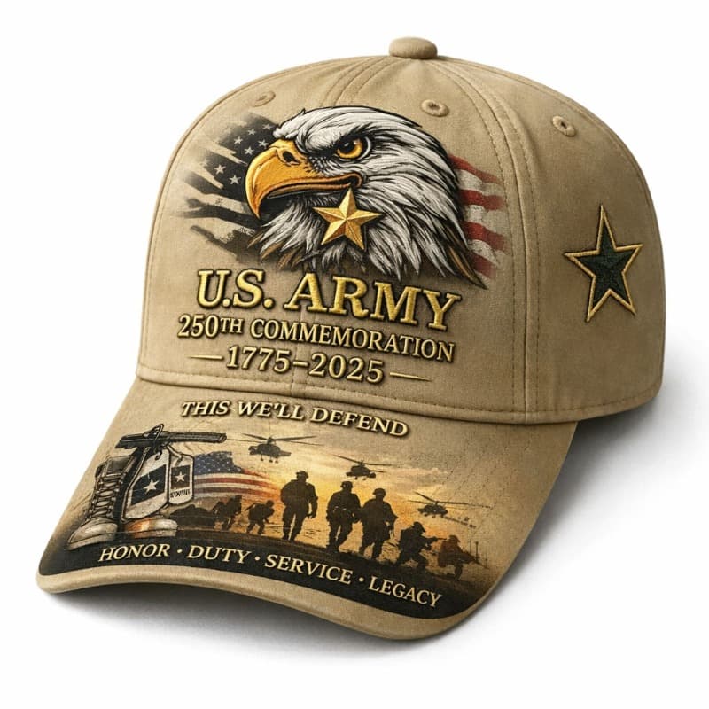 TEMU Commemorative 250th Anniversary Baseball | Unisex, Golden Eagle, Est 1775 Lettering, Slogan, Adjustable, Lightweight, Spandex Material, Casual Formal Style
