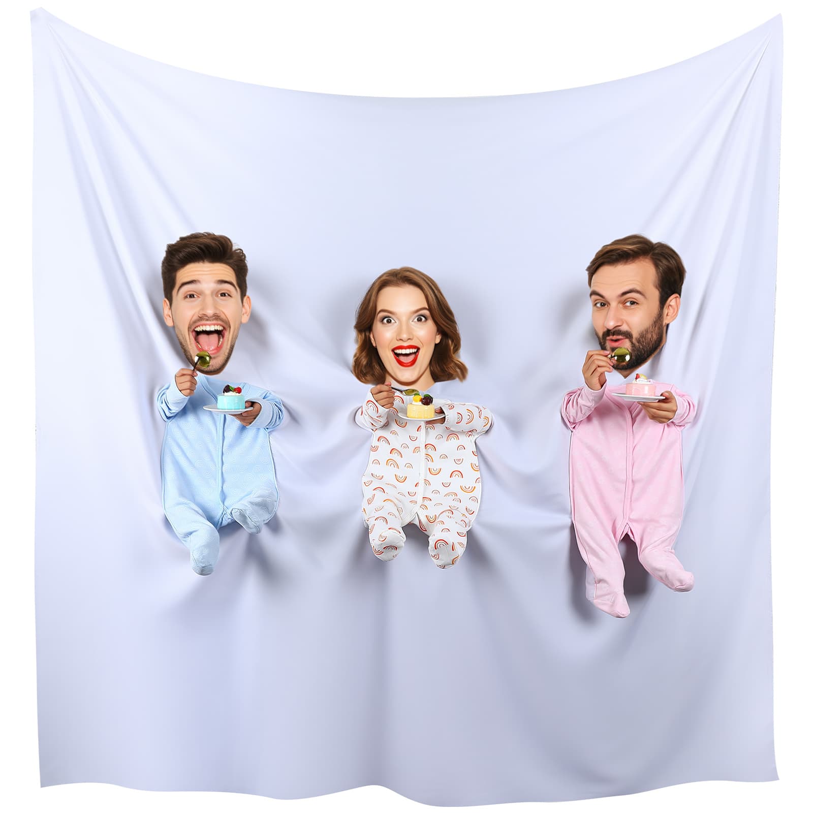 TEMU 2d Flat, Baby Shower Game Baby Funniest For Gender Reveals Feed Blindfolded Shower Funny Activities Gender Reveals Party Supplies Boy Or Girl Banner Backdrop Photo Prop()