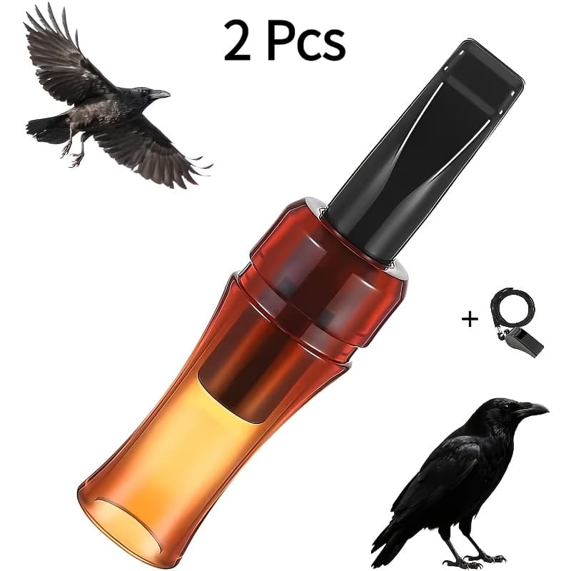 TEMU 2pcs Crow Decoy Whistle, Suitable Outdoor Use, Beginners And Professionals(includes Black Whistle)