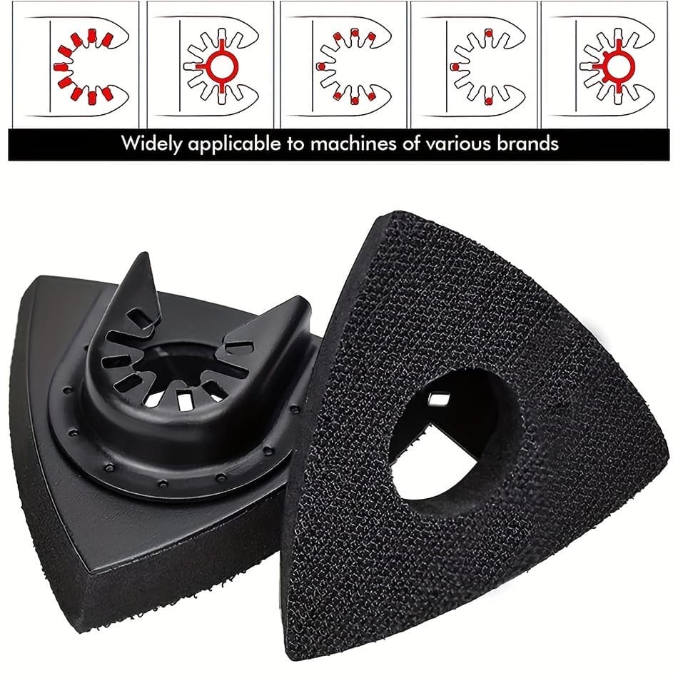 TEMU Triangular Sanding Pads Designed For Oscillating Tools, Ideal For Power Tool Renovation Without The Need For Electricity