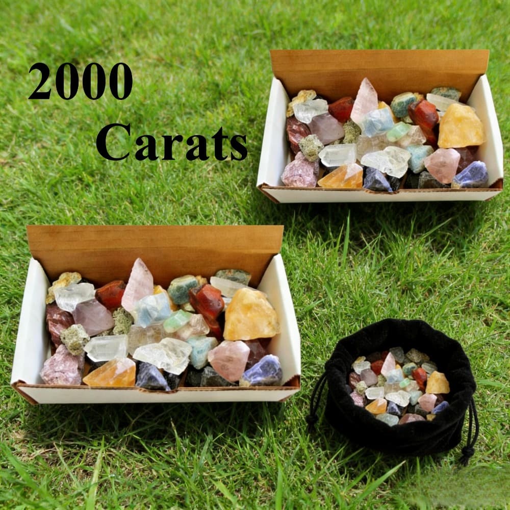 TEMU 2000 Carats Of Assorted Natural Stones, Suitable For Jewelry Making, Craft Projects, Hobbyist Supplies, Collecting And Gifting, Indoor Sea Glass Decorative Stones.