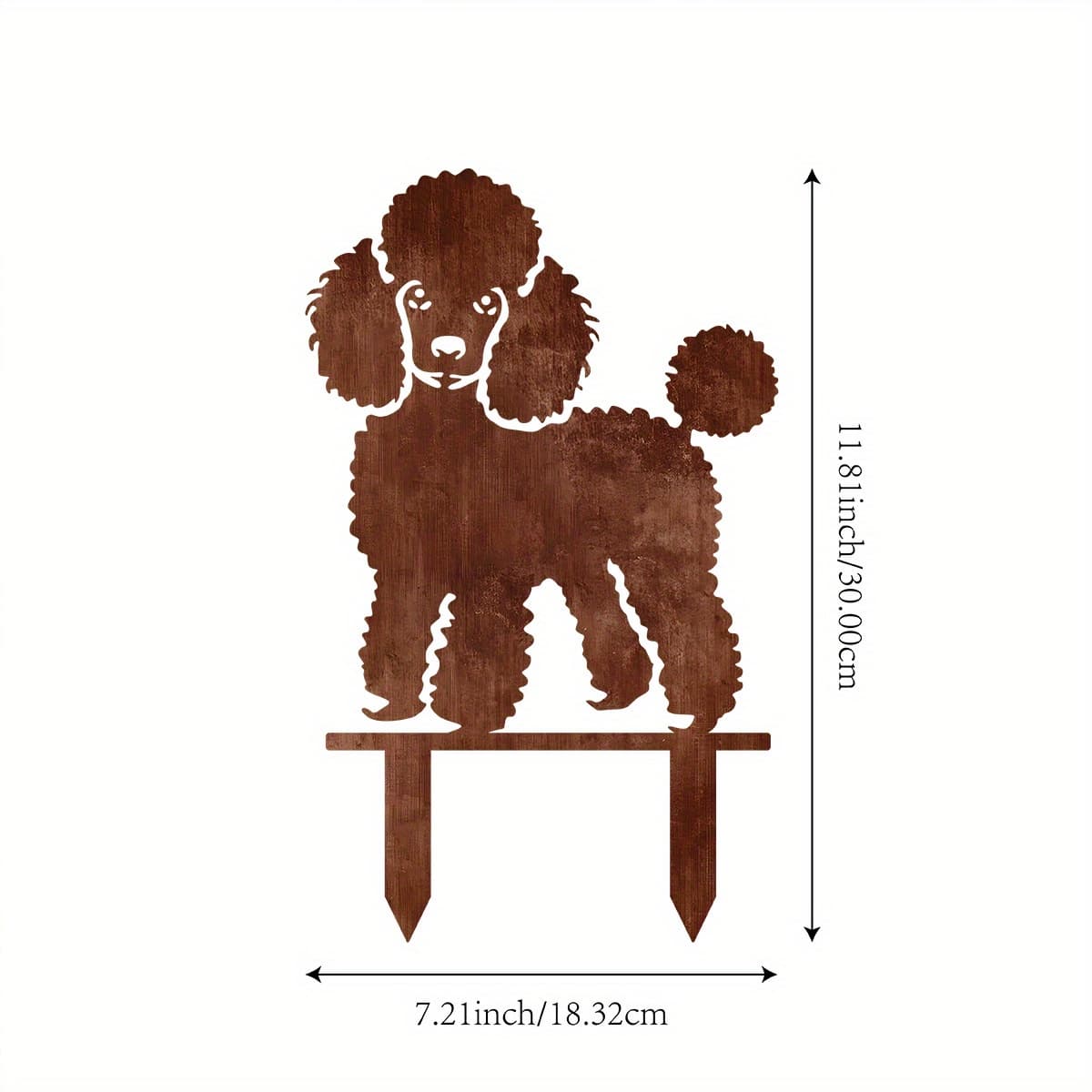 TEMU 2d Flat - 1pc 2d Flat Acrylic Rusty Doberman Garden Ground Plug, Balcony Lawn Plug Sign For , Terrace And Courtyard Outdoor Decor