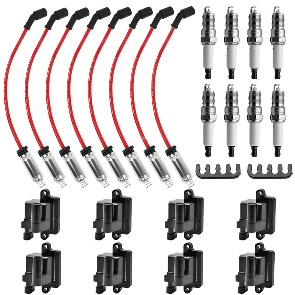 TEMU 8x Oem Ignition Coils & Iridium Spark Plugs & Wires For Chevy For 4.8l 5.3l 6.0l