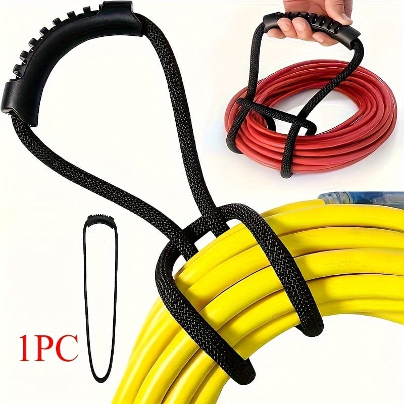 TEMU 1 Multi-functional Storage Strap With Handle- Extension Cord And Hose Organizer, Space Saver For Home, Garage, Boat, Rv- Durable,