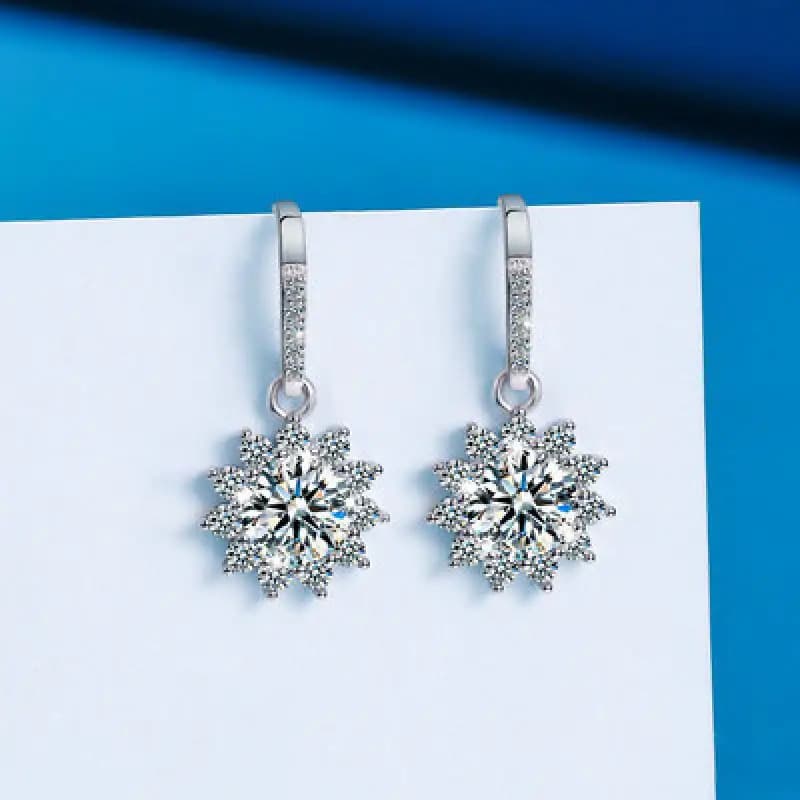 TEMU Exquisite Moissanite Sun Pendant Earrings - Carat Stud Earrings, Suitable For Banquet Jewelry, Christmas Day, Sun Pendant Earrings, Fall/ Winter Gifts, Gifts, Christmas Gifts!