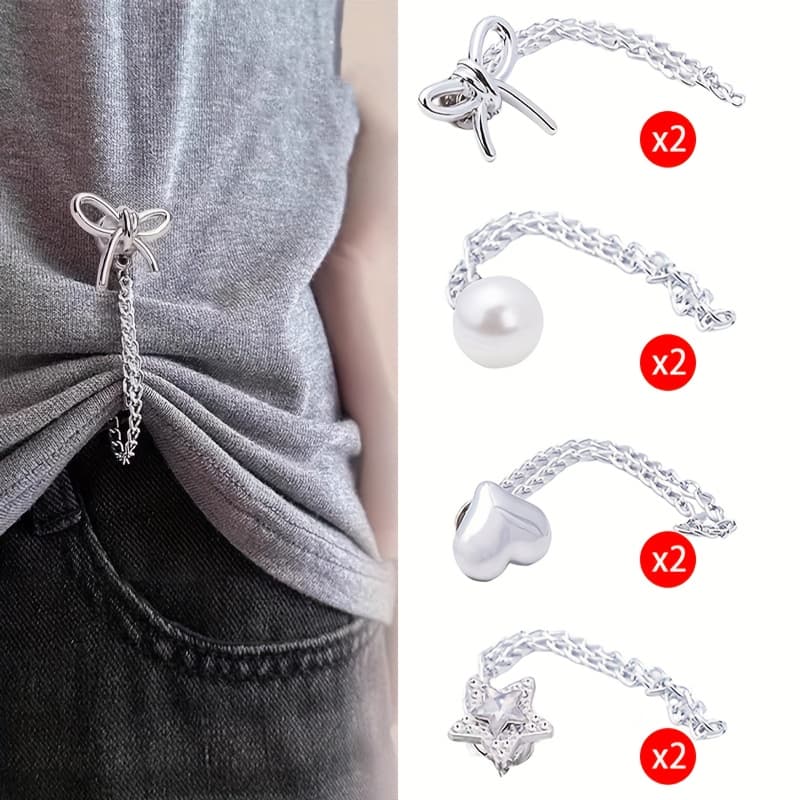 TEMU 8 Adjustable Cuff Clips, Fixed Buttons, Leg Clips, Rolled Leg Buckles, For Sewing, Detachable And Durable, Suitable For T-shirts, Jeans, Shirts, Headscarves And Other Fashionable Clothing Buttons