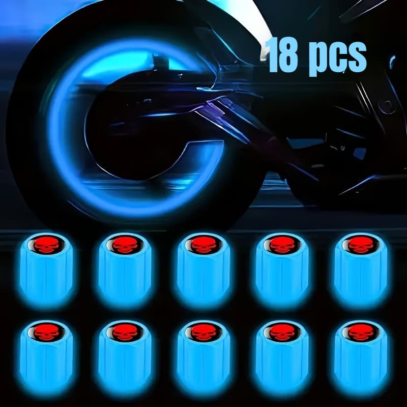 TEMU 18pcs Luminous Tire Valve Core Cover, Universal Car Wheel Valve Cover, Suitable For Suv, Bicycle, Truck, Motorcycle Universal Decoration Upgrade, 5 Colors (red/pink/blue/yellow/green)