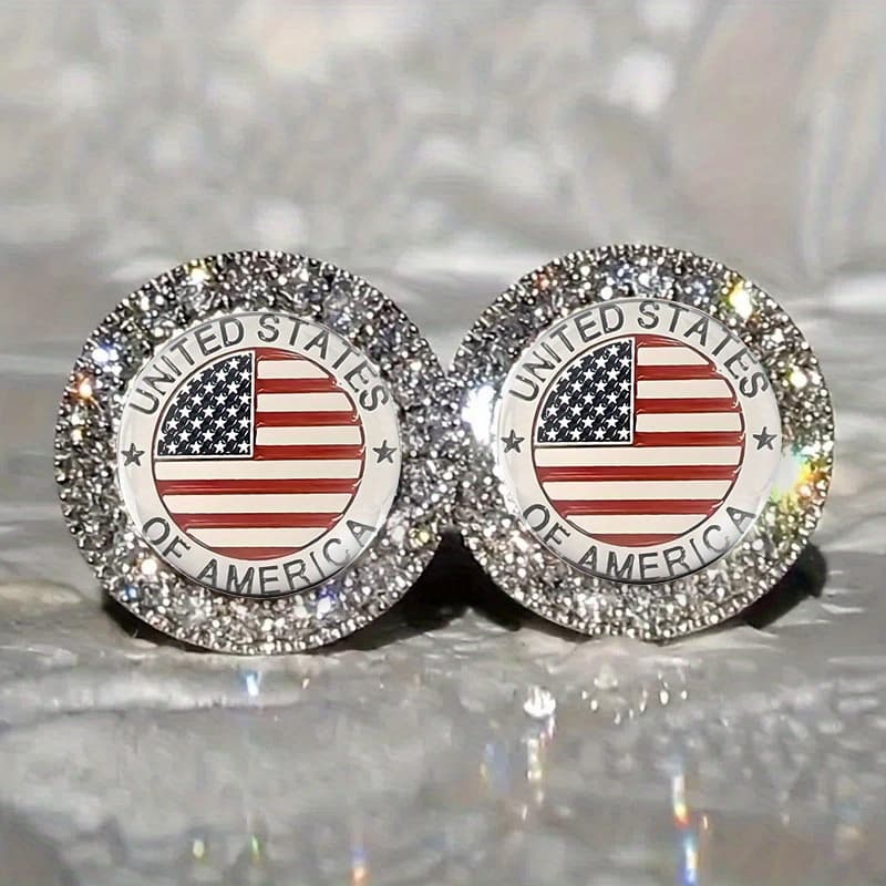 TEMU Earrings Of American Flag Emblem, Exquisite And Jewelry For Fashionable Wear, Ideal Gift And Trendy