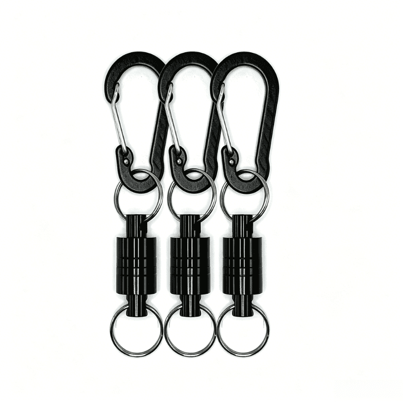 TEMU 3-pack Of Magnetic Load - Capacity 4.99, Aluminum Alloy Magnetic Hang Buckle, - Outdoor Activities | Camping Fishing Tool