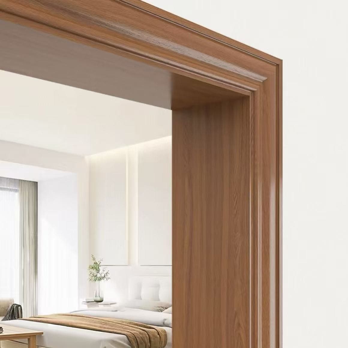 TEMU Retro Wood Grain Self-adhesive Door Frame Edge Banding Stickers, Color-changing Wood Grain Stickers, Used For Repairing Damaged Door Frames, Baseboards, And Window Frames