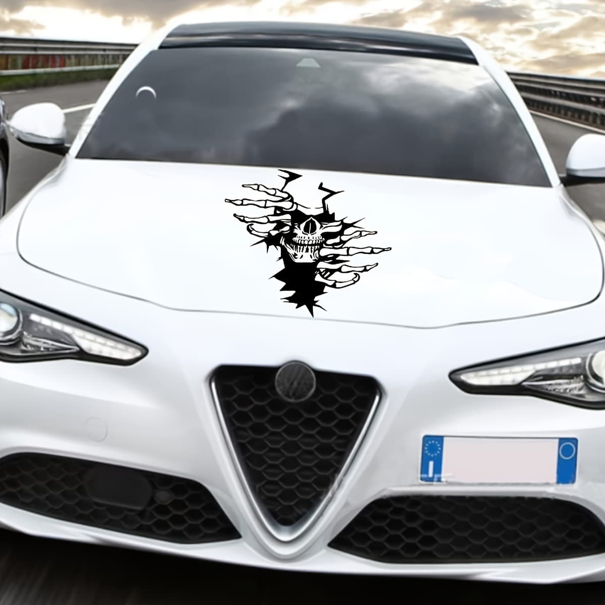 TEMU 2 Vinyl Car Stickers Claw Tear Designed Self-adhesive Monster Anime Horror Themed Irregular Shapes Suitable For Vehicle Sides And Hood Trim2pcs