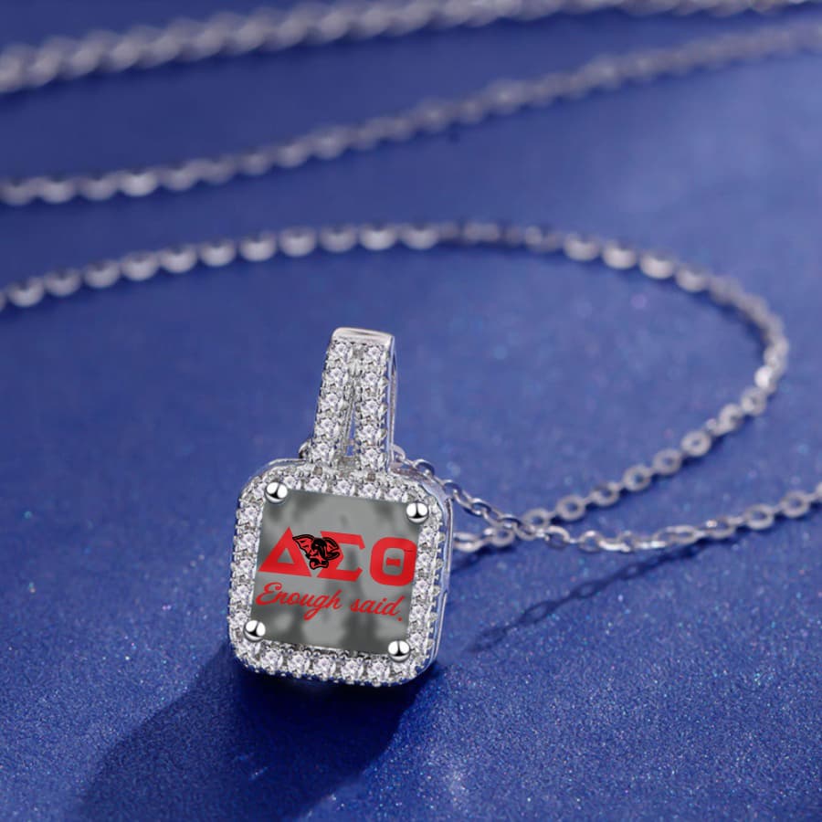 TEMU 1pc Necklace Greek Letter Necklace Sorority Necklace Necklace Square Necklace Panther Necklace Jewelry Additions Unique Jewelry Christmas Gifts Valentine Gifts Everyday Gifts Graduation Gifts