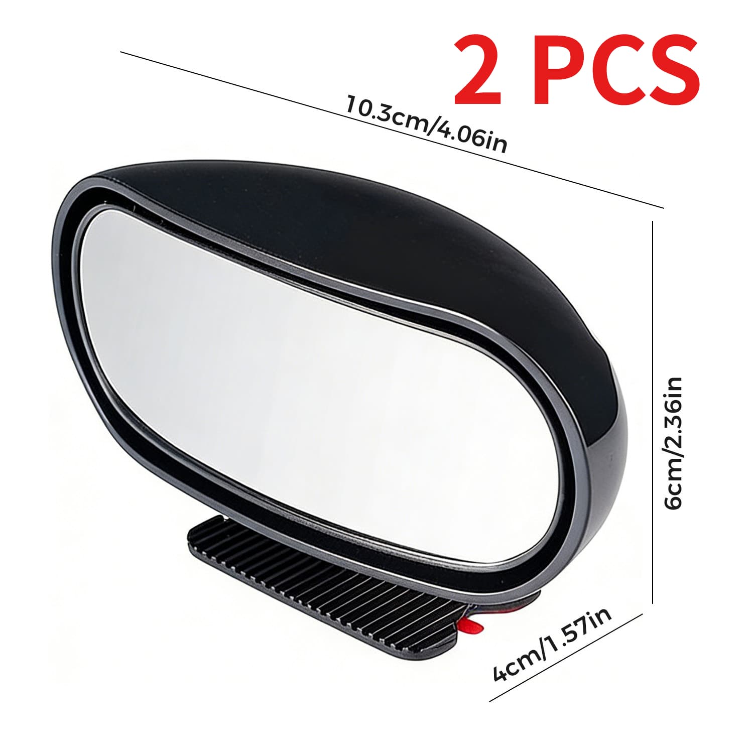 TEMU Car Rearview Mirror Blind Spot Mirror, Adjustable Wide Angle Auxiliary Reverse Mirror, Large Field Of View Parking Reversing Assist Mirror, 2pcs & 4pcs
