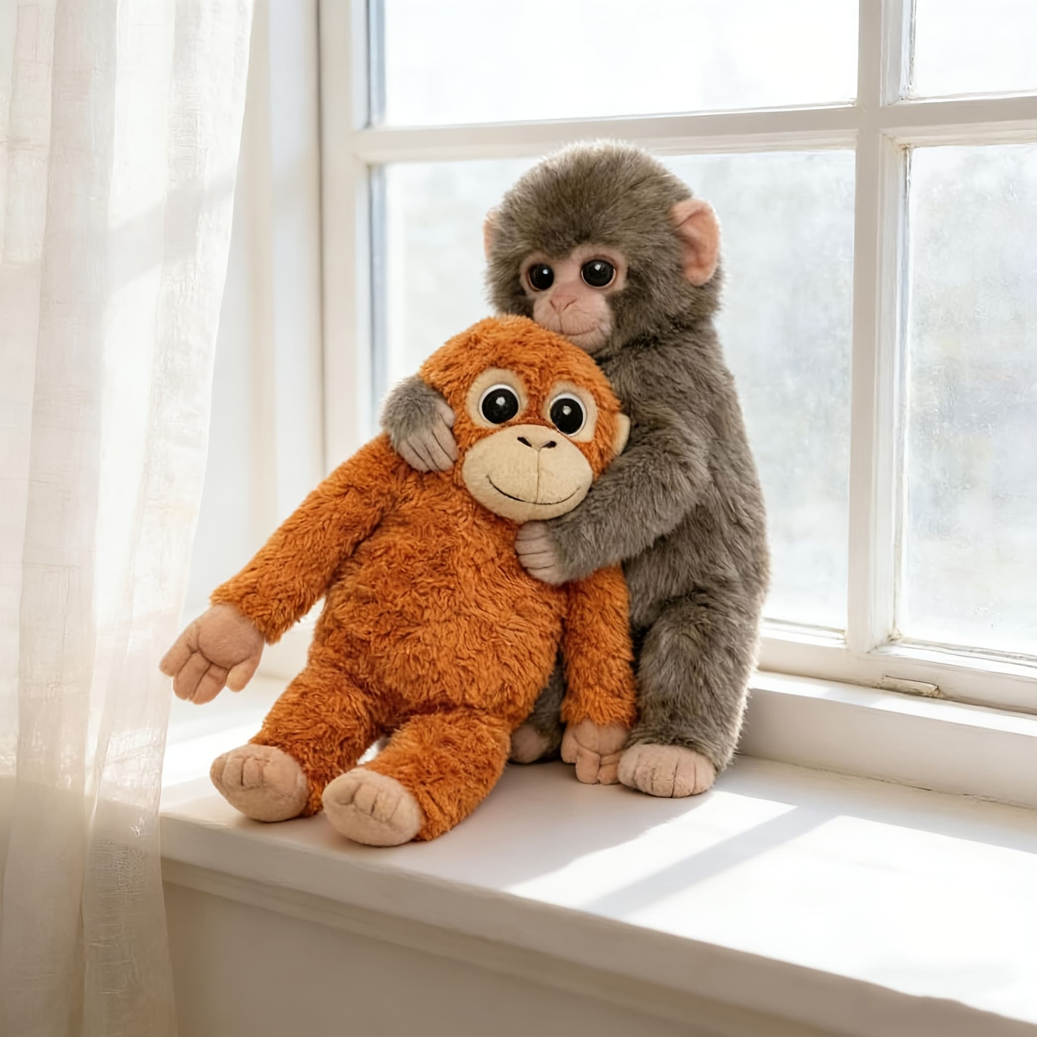 TEMU 2pcs Adorable Koala & Gorilla Plush Toy Suitable For Breed Dogs, Soft Cuddly Monkey Stuffed With Long , Pet Companion For Quiet Puppies, Koala And Gorilla Stuffed Animals For Or Dog Bedtime