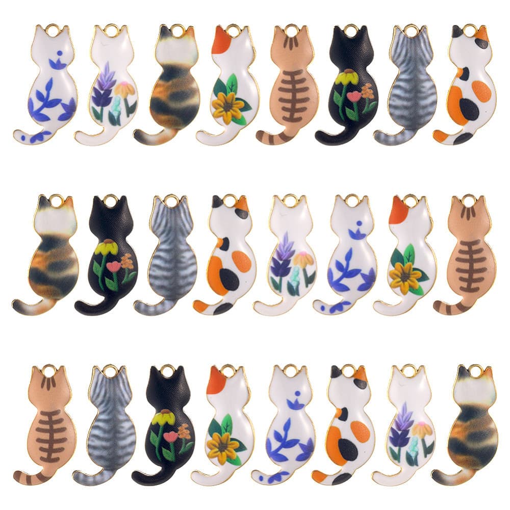 TEMU 30pcs Pendant Light Charm Mixed Colors 30x15x2mm Hole: 2mm 30pcs/box Statue Decorations Christmas Thanksgiving New Year Gifts, Jewelry Making| Whimsical Statue