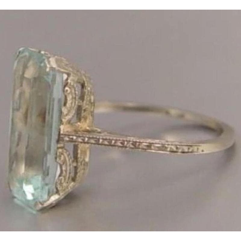 TEMU 1pc Women's Vintage Ring - Square - Elegant Everyday & Party Jewelry - Accessory - Perfect Valentine's Gift For Her, Versatile Fashion Piece, Bohemian Style,